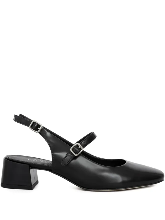 Studio Chofakian Studio Chofakian 35mmバックル付きスリングバックパンプス ブラックの商品画像