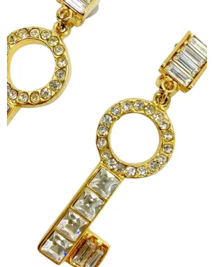 Jennifer Gibson Jewellery 1980年代 Ugo Correani クリスタル装飾 ステートメント イヤリング ゴールド - サムネイル2