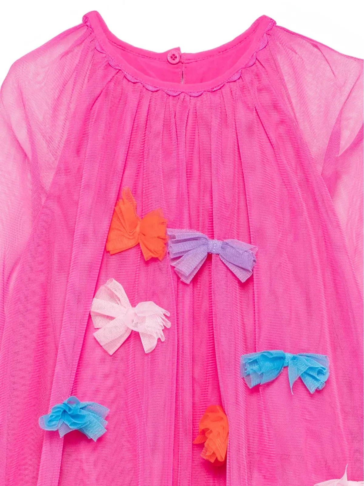 Stella McCartney Kids ボウ装飾チュールドレス - 画像3