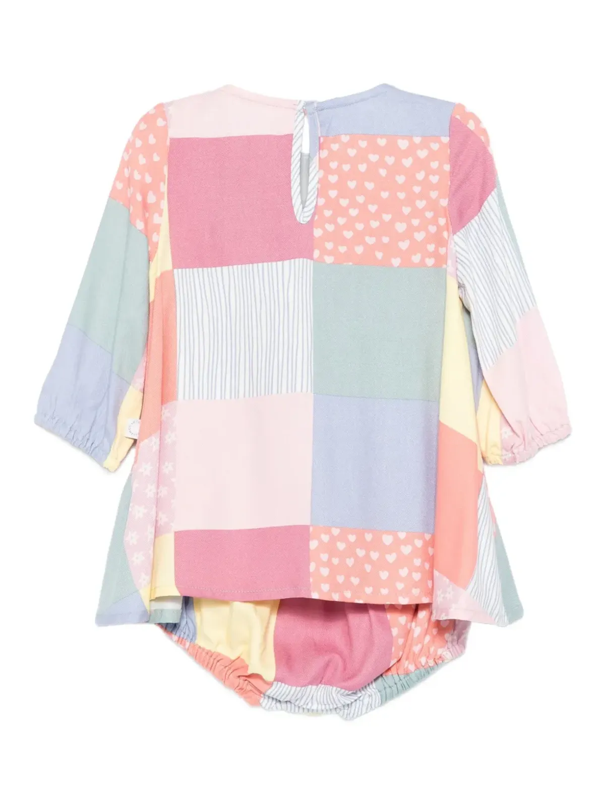 Stella McCartney Kids patchwork bird-applique dress - Blue - 画像2