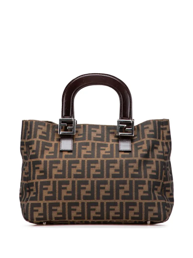 Fendi Pre-Owned Fendi Pre-Owned ビンテージ 20世紀 Zucca キャンバス ツインズ トートバッグ ブラウンの商品画像