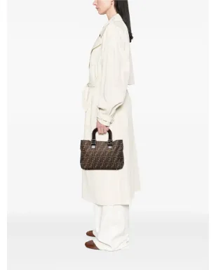Fendi Pre-Owned ビンテージ 20世紀 Zucca キャンバス ツインズ トートバッグ ブラウン - サムネイル2
