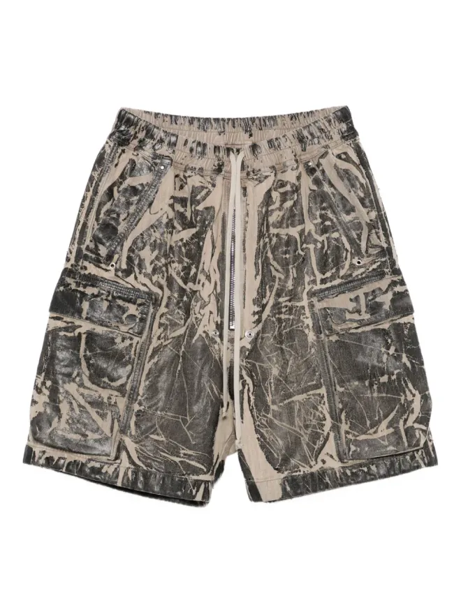 Rick Owens DRKSHDW Rick Owens DRKSHDW 洗い加工カーゴショーツ - ブラックの商品画像