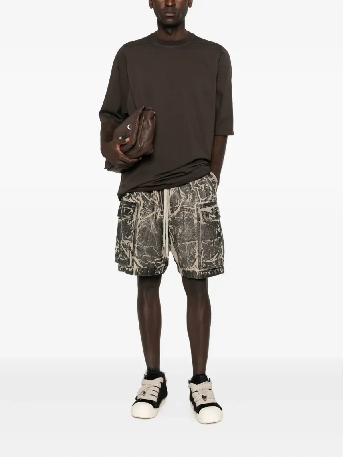 Rick Owens DRKSHDW 洗い加工カーゴショーツ - ブラック - 画像2