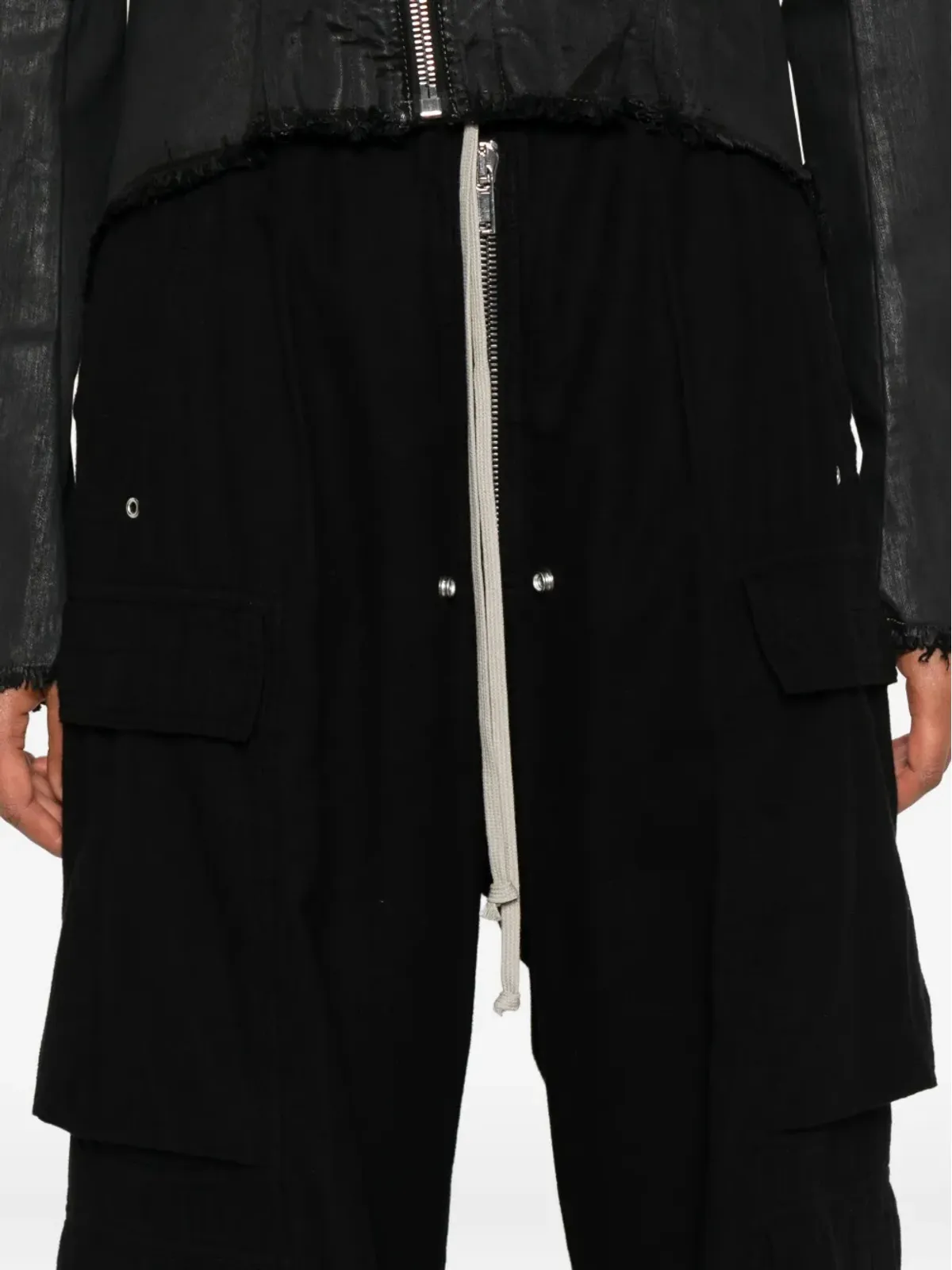 Rick Owens DRKSHDW ドローストリングカーゴパンツ - ブラック - 画像5