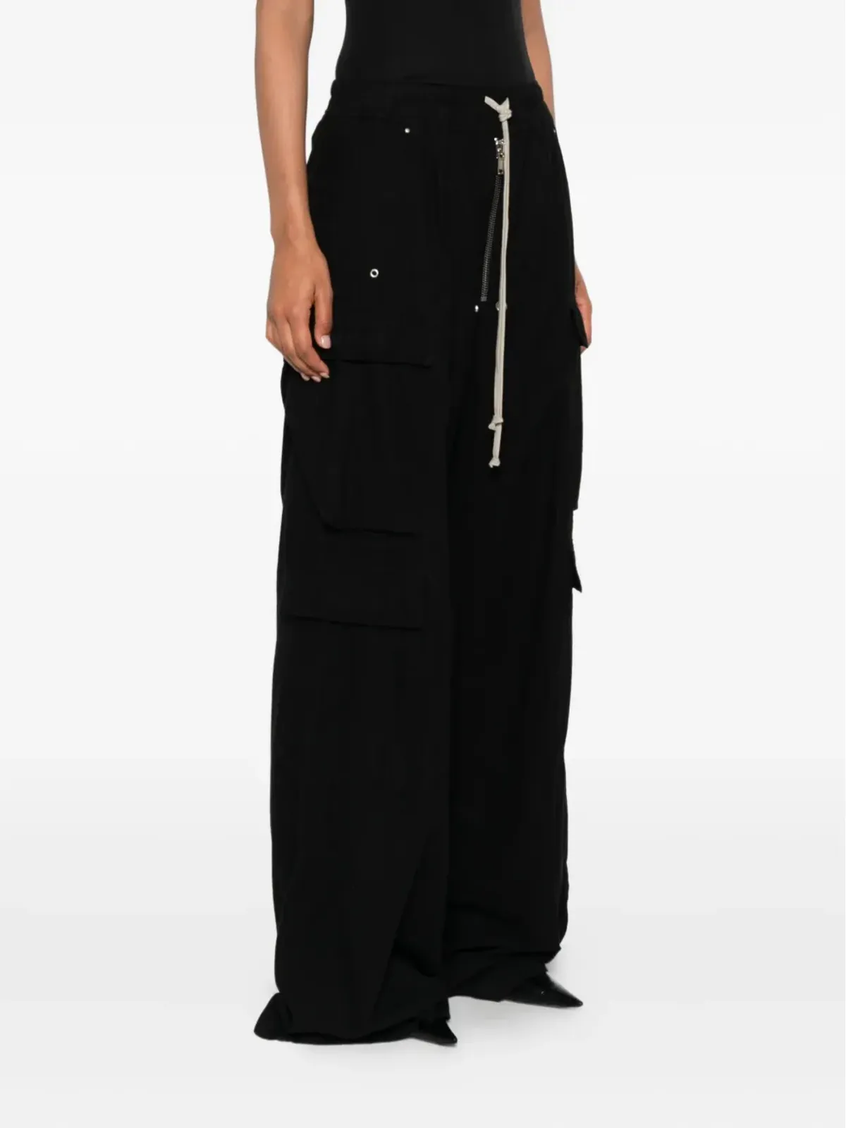 Rick Owens DRKSHDW ドローストリングカーゴパンツ - ブラック - 画像3