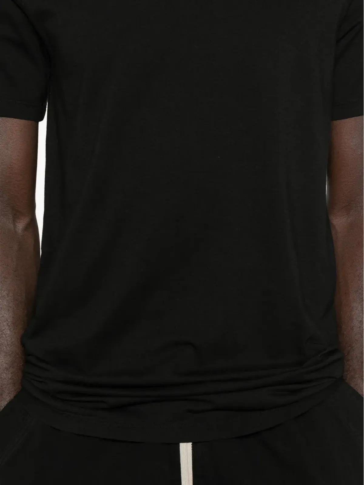 Rick Owens DRKSHDW ショートスリーブ・サイドタイ Tシャツ - ブラック - 画像4