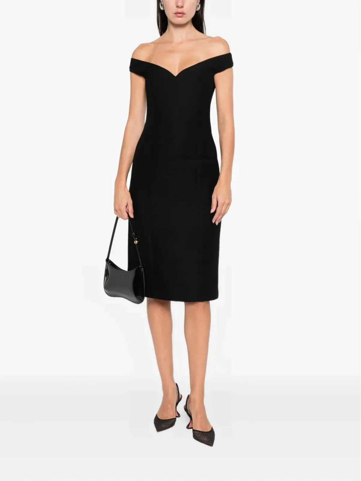 CALVIN KLEIN COLLECTION Vネック ノースリーブ ドレス - 画像2