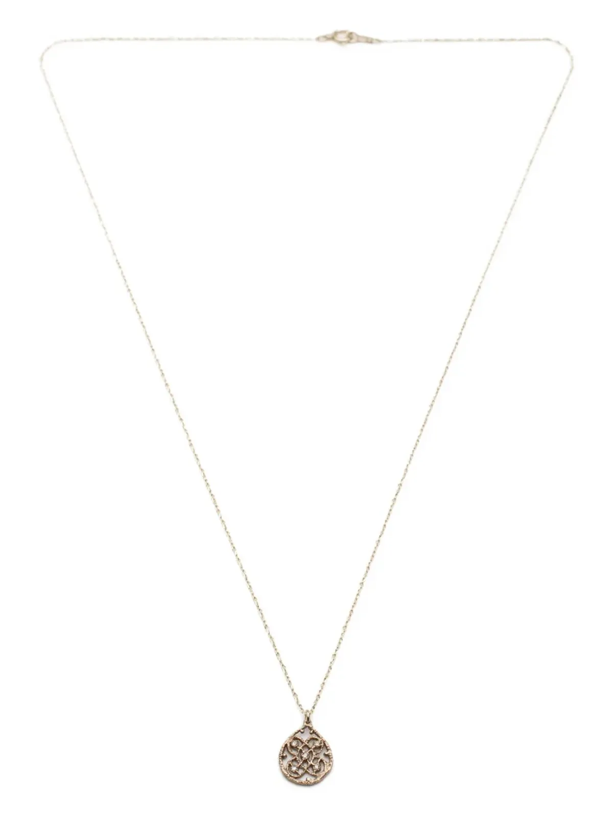Noguchi 14K イエローゴールド ダイヤモンド ドロップ R ダイヤモンド ネックレス - 画像1