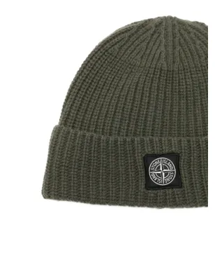 Stone Island リブ編みロゴパッチビーニー - サムネイル3