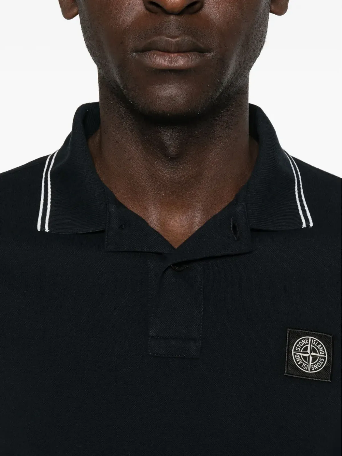 Stone Island ロングスリーブポロシャツ ブルー - 画像4