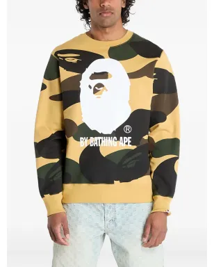 A BATHING APE カモフラージュプリント クルーネック スウェットシャツ - イエロー - サムネイル4