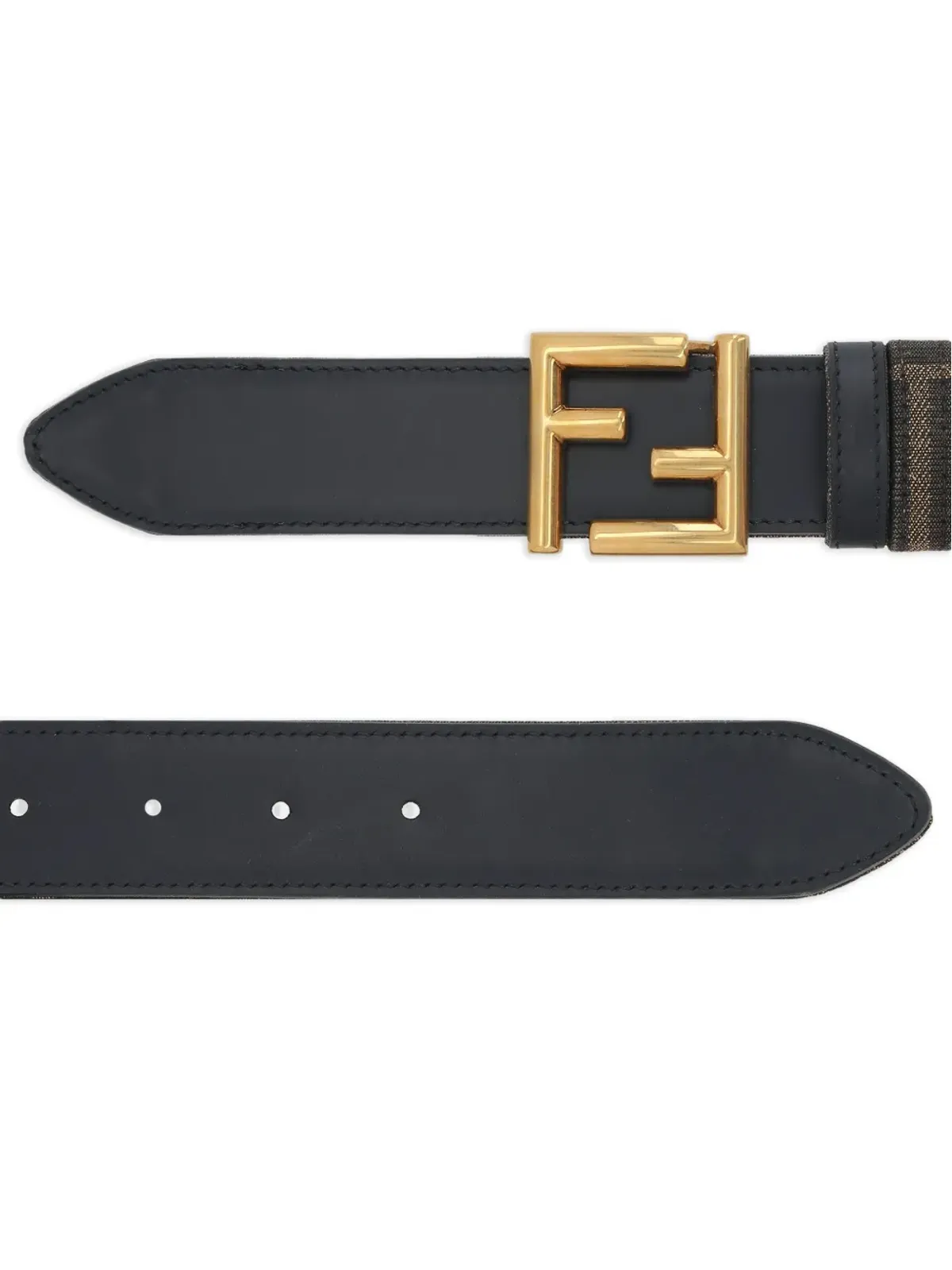 FENDI FF-logo レザー ベルト - 画像3