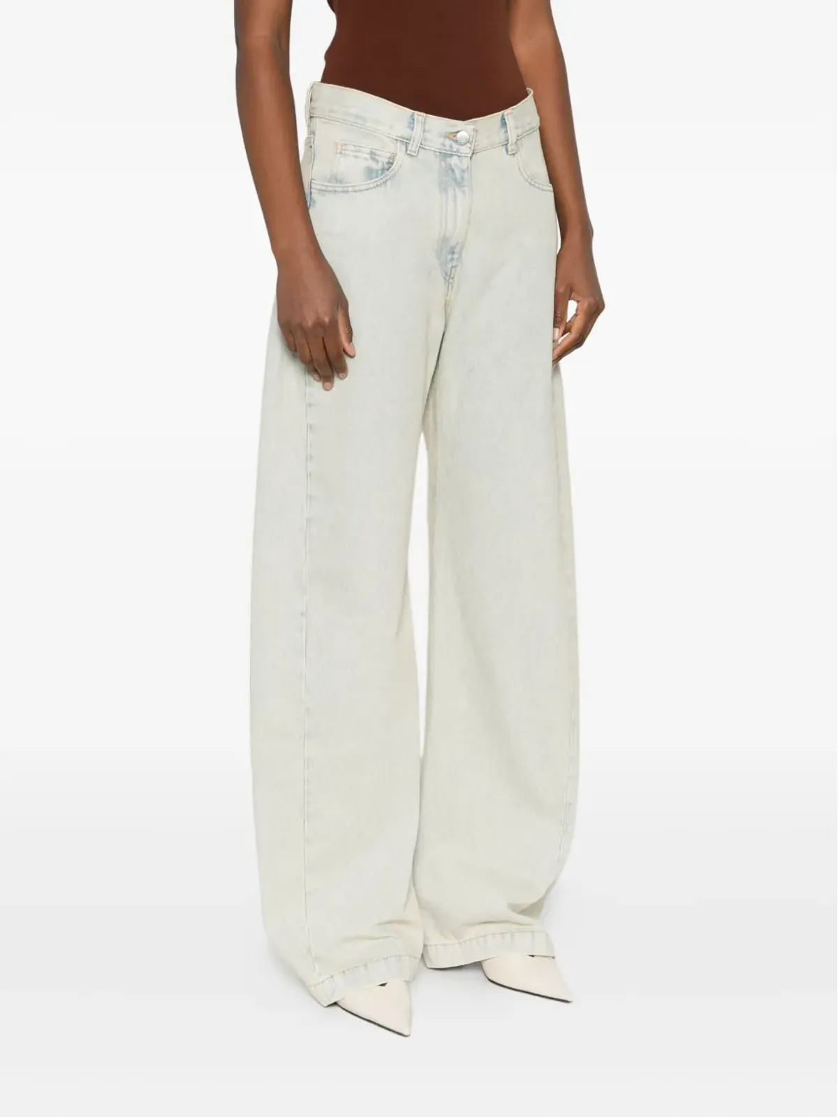 CALVIN KLEIN COLLECTION ワイドレッグデニムジーンズ - 画像3