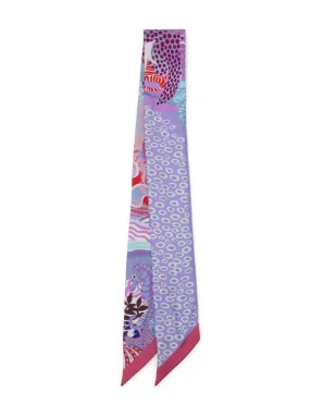 Hermès Pre-Owned Silk Under The Waves Twilly Framboise Parme Rouge - Purple - サムネイル2