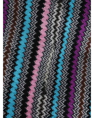 Missoni fringed zig-zag scarf - Black - サムネイル2