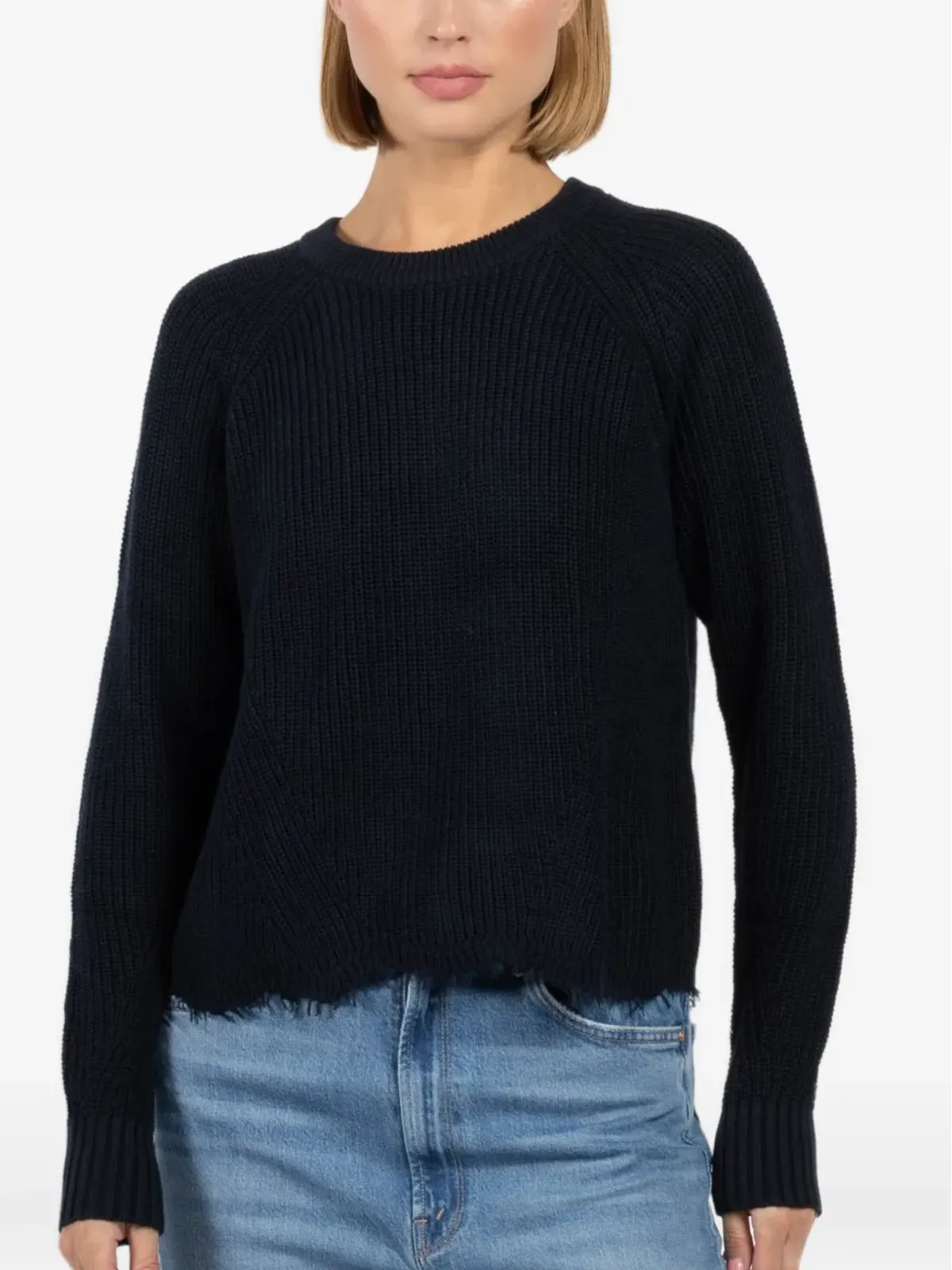 Autumn Cashmere ほつれヘムリブニットセーター - 画像4