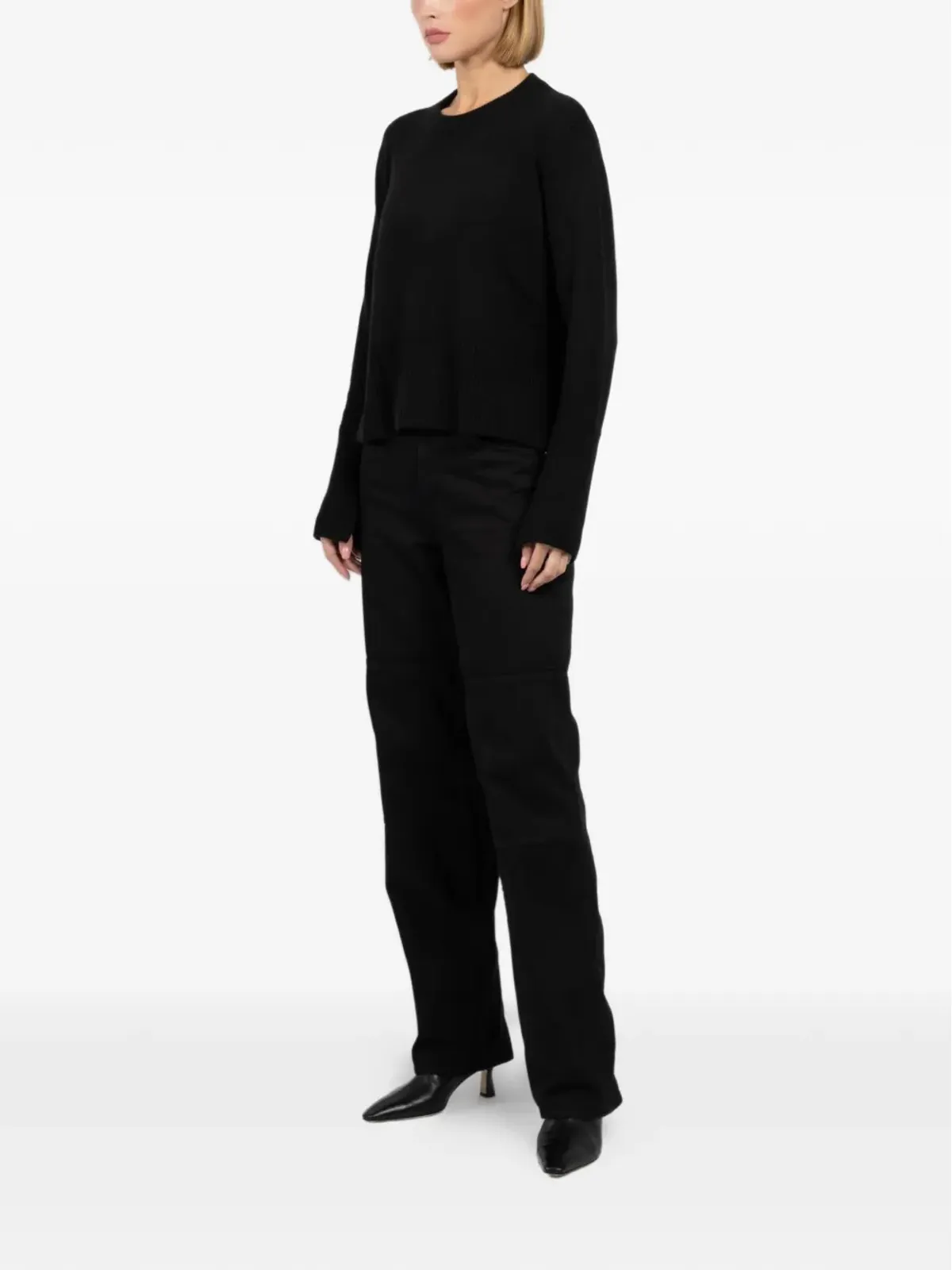 Autumn Cashmere クルーネック スリットカフ セーター - 画像3