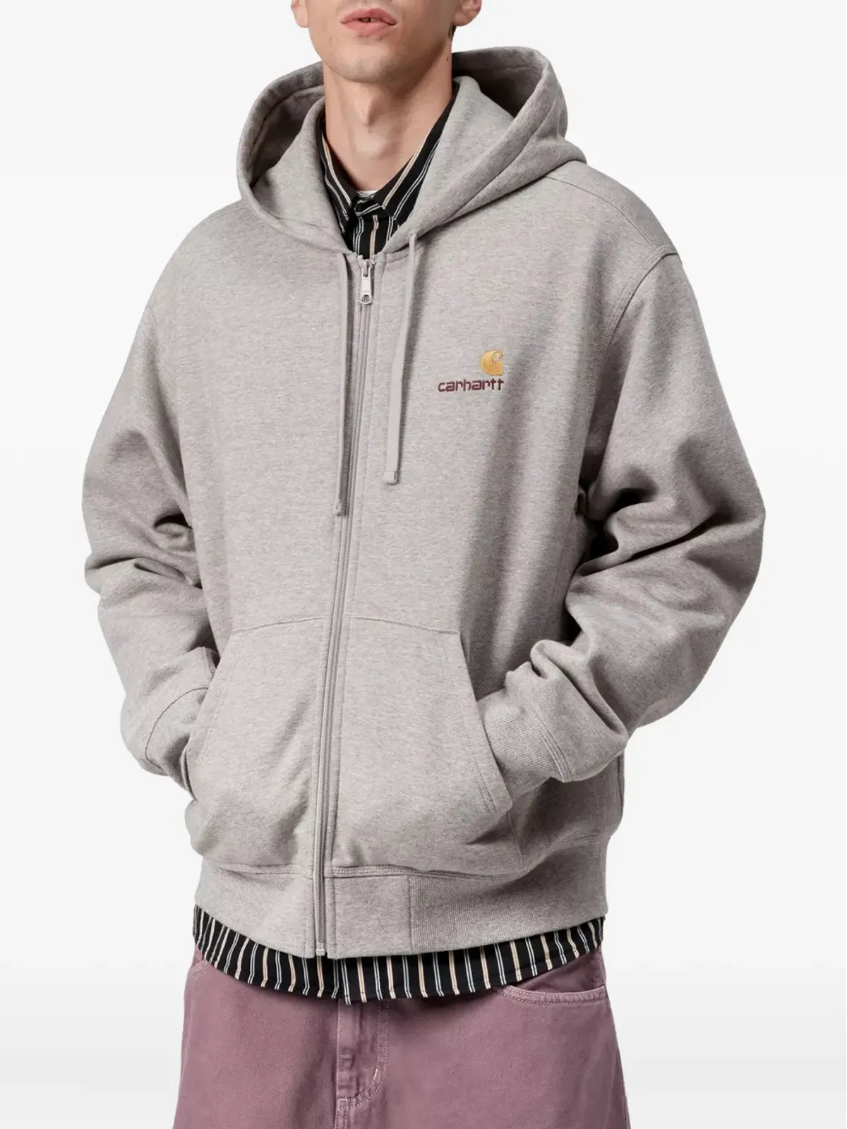 Carhartt WIP ロゴディテール ジップアップパーカー - 画像1