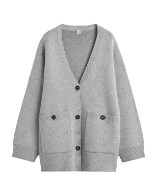 TOTEME ポケット付きVネックカーディガン - グレー - サムネイル1