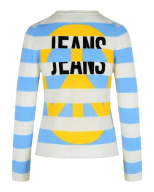 MOSCHINO JEANS ハートロゴ入りストライプセーター - サムネイル2