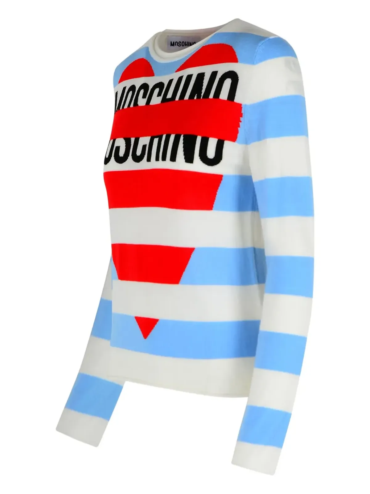 MOSCHINO JEANS ハートロゴ入りストライプセーター - 画像3