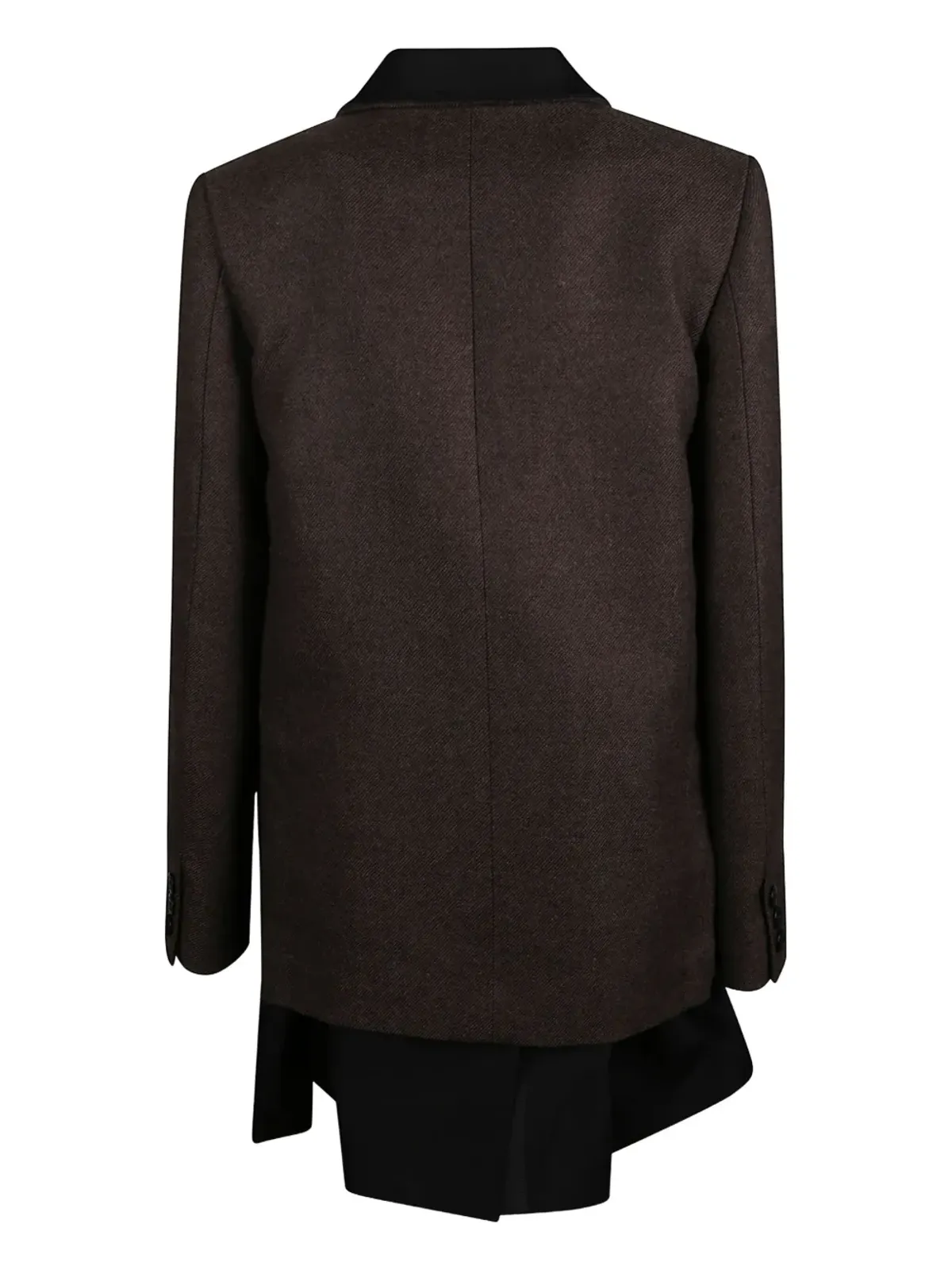 sacai ダブルブレスト ウールコート - Brown - 画像2