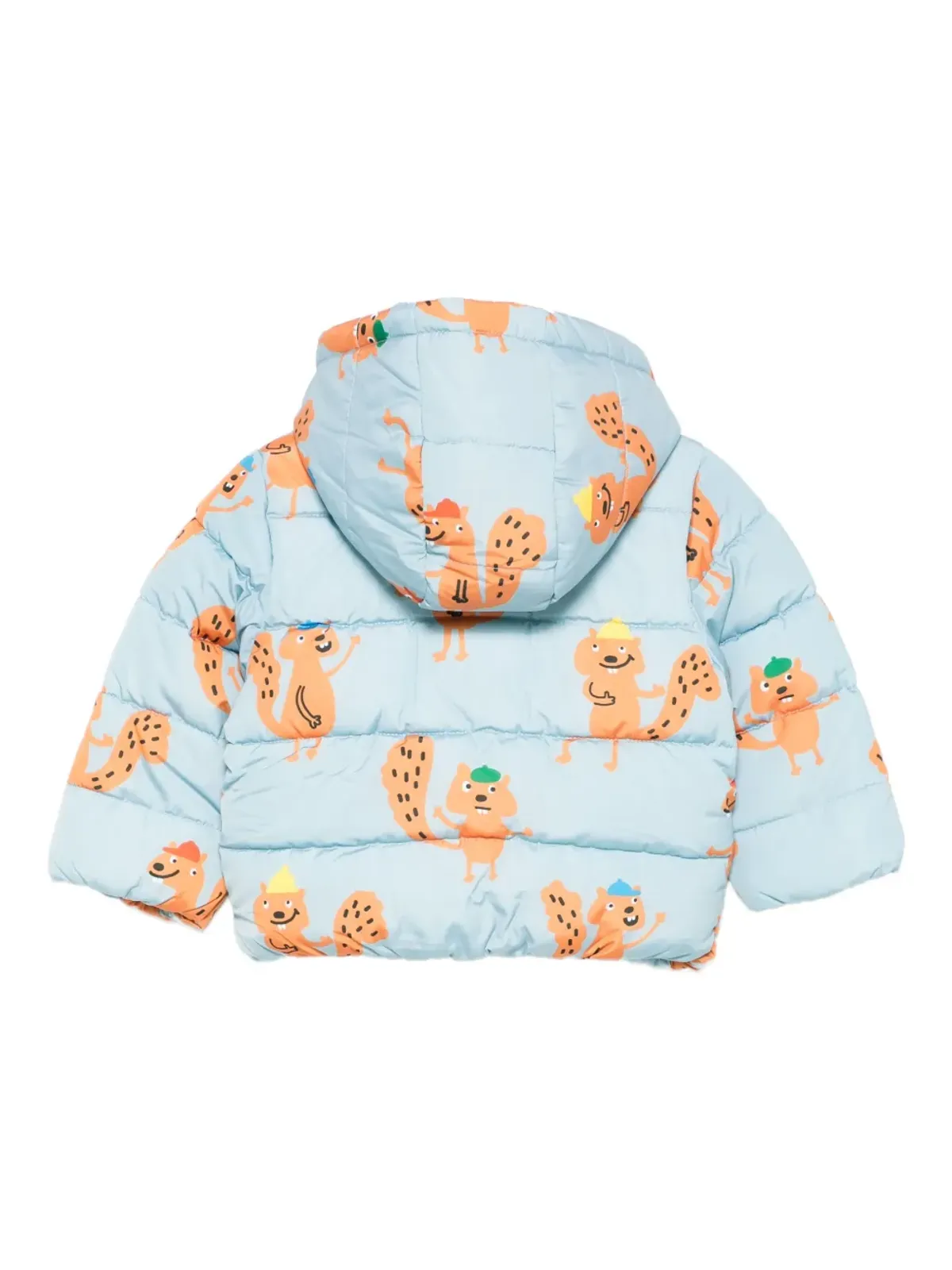 Stella McCartney Kids リス柄プリントのダウンジャケット - 画像2