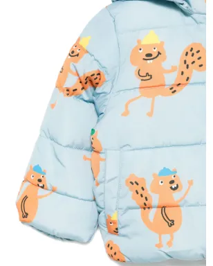 Stella McCartney Kids リス柄プリントのダウンジャケット - サムネイル3
