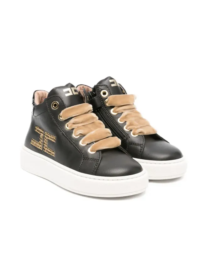 Elisabetta Franchi La Mia Bambina Elisabetta Franchi La Mia Bambina ベルベットレーススニーカーの商品画像