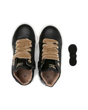 Elisabetta Franchi La Mia Bambina ベルベットレーススニーカー - サムネイル3