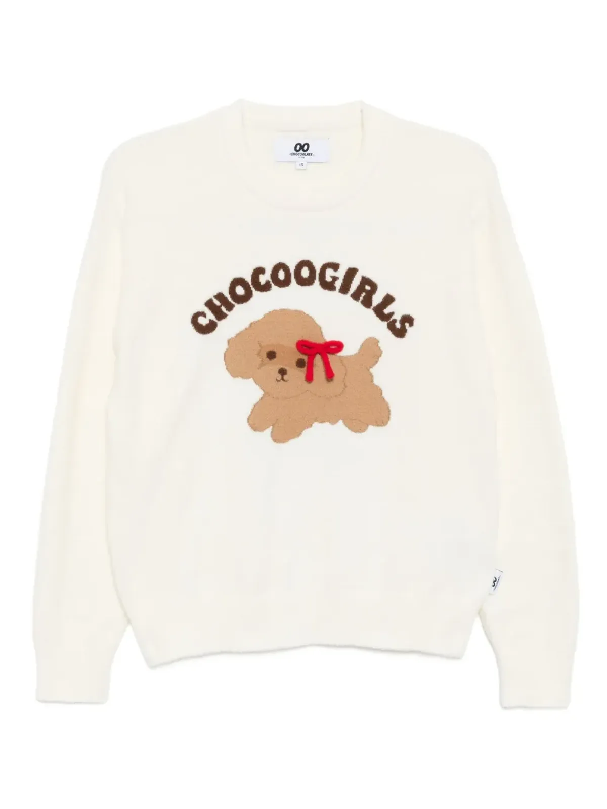 CHOCOOLATE puupy-print jumper - Neutrals - 画像1
