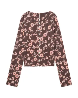 Free People 花柄プリント長袖ブラウス - サムネイル2
