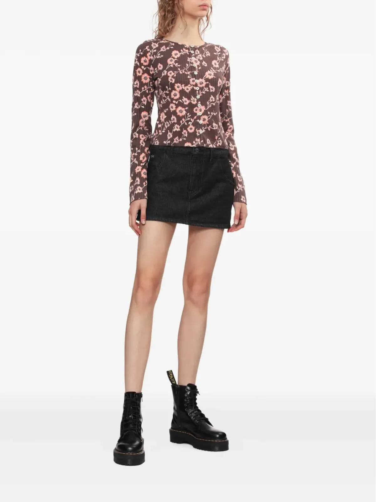 Free People 花柄プリント長袖ブラウス - 画像3