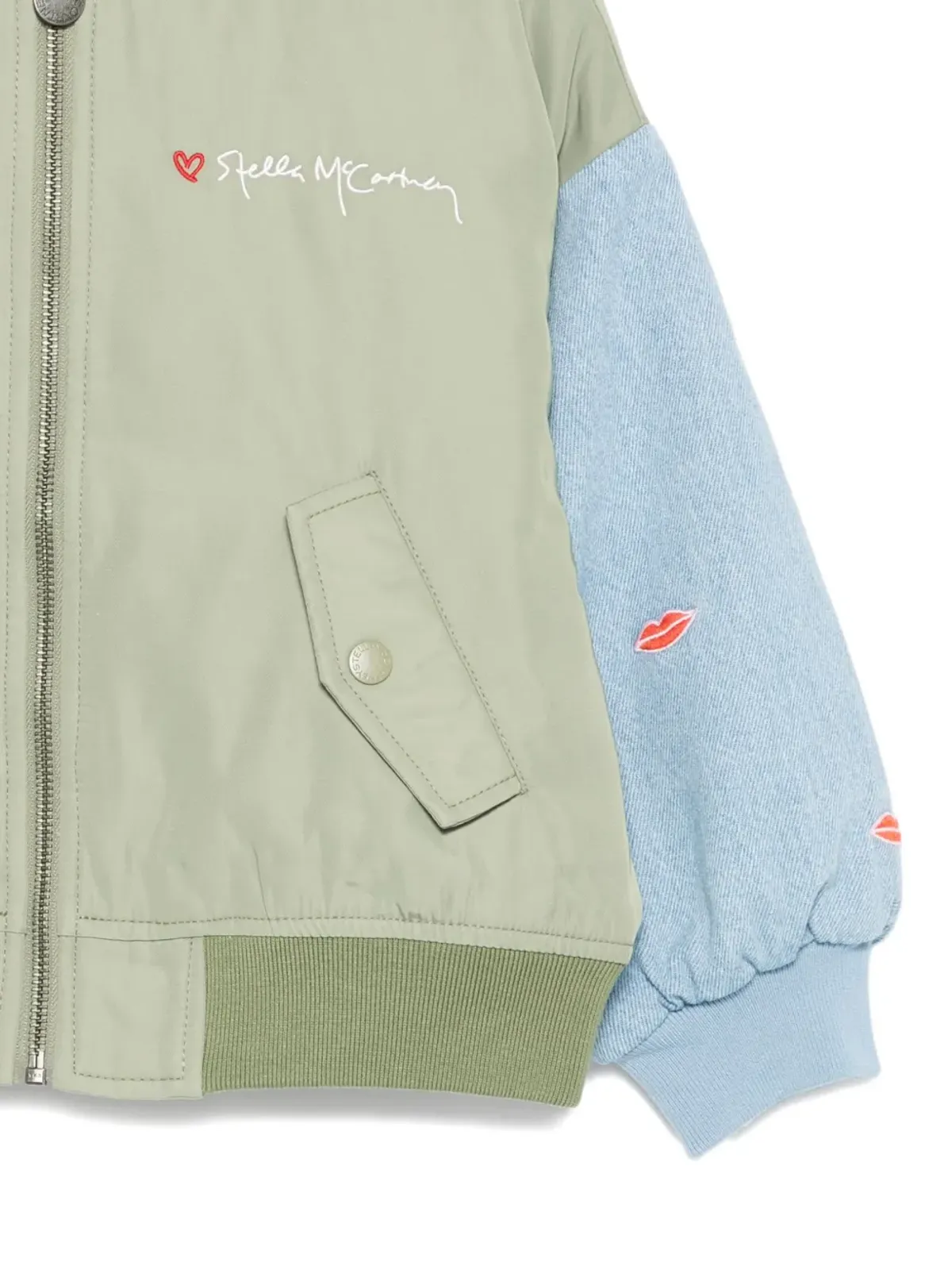 Stella McCartney Kids リップスディテーリング ボンバー ジャケット - 画像3