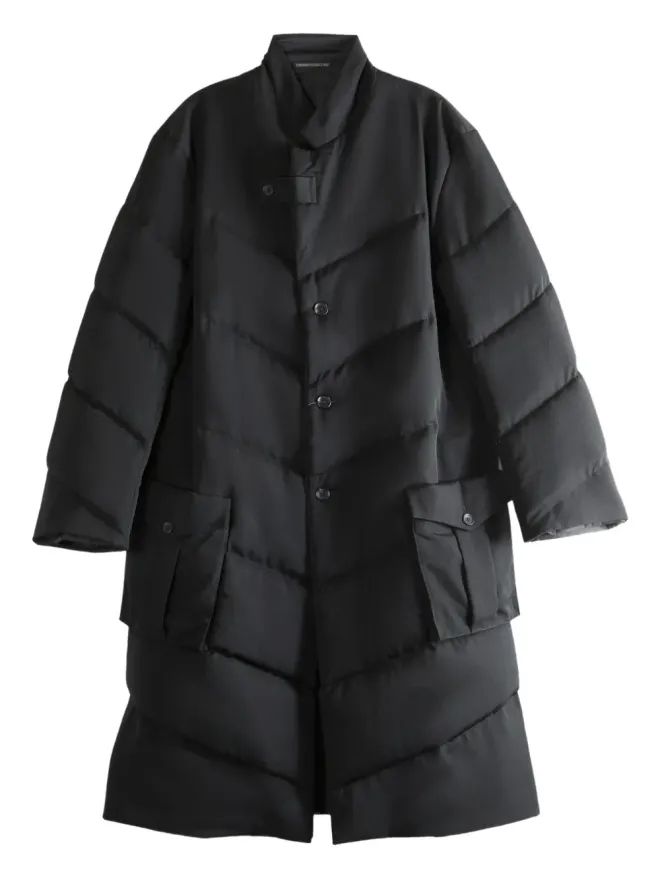 YOHJI YAMAMOTO Yohji Yamamoto キルテッド ダイアゴナルシーム コートの商品画像
