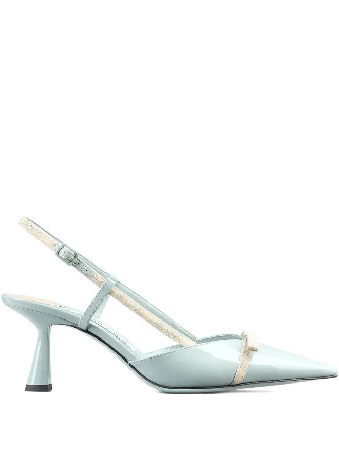 Jimmy Choo Jimmy Choo スリングバック レザーパンプス ブルーの商品画像