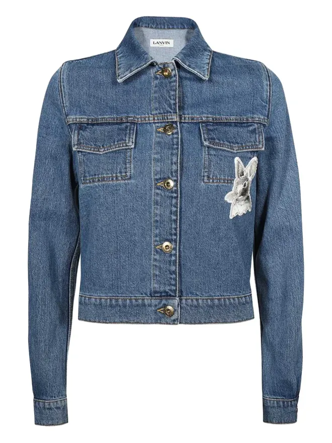 Lanvin Lanvin ラビットパッチデニムジャケット ブルーの商品画像