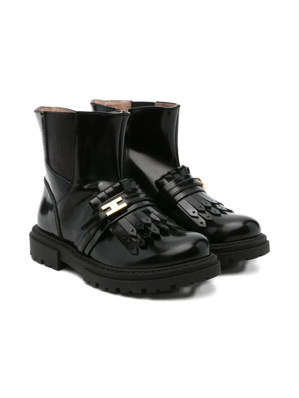 Elisabetta Franchi La Mia Bambina フリンジディテールブーツ - 画像1