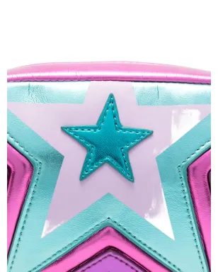Stella McCartney Kids スターアップリケ入り メタリック ショルダーバッグ - ピンク - サムネイル3