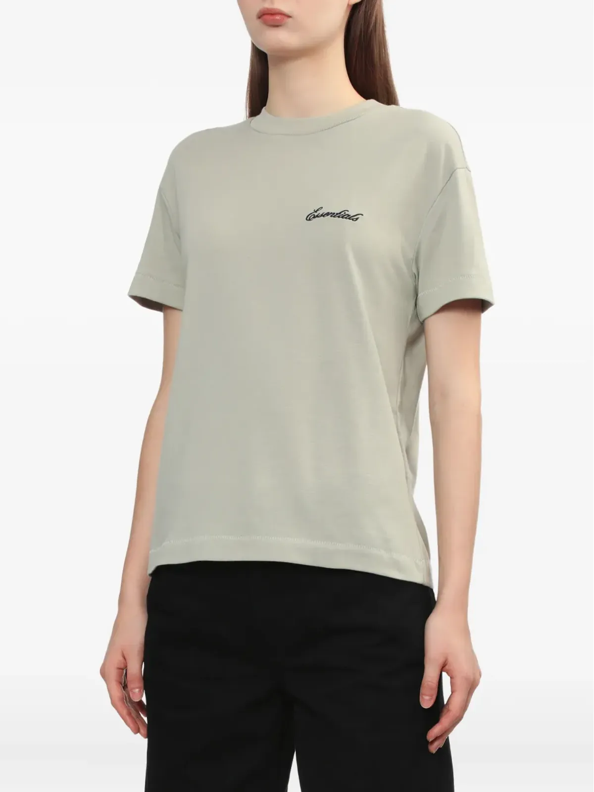 FEAR OF GOD ESSENTIALS 刺繍ロゴ コットン Tシャツ - グリーン - 画像3