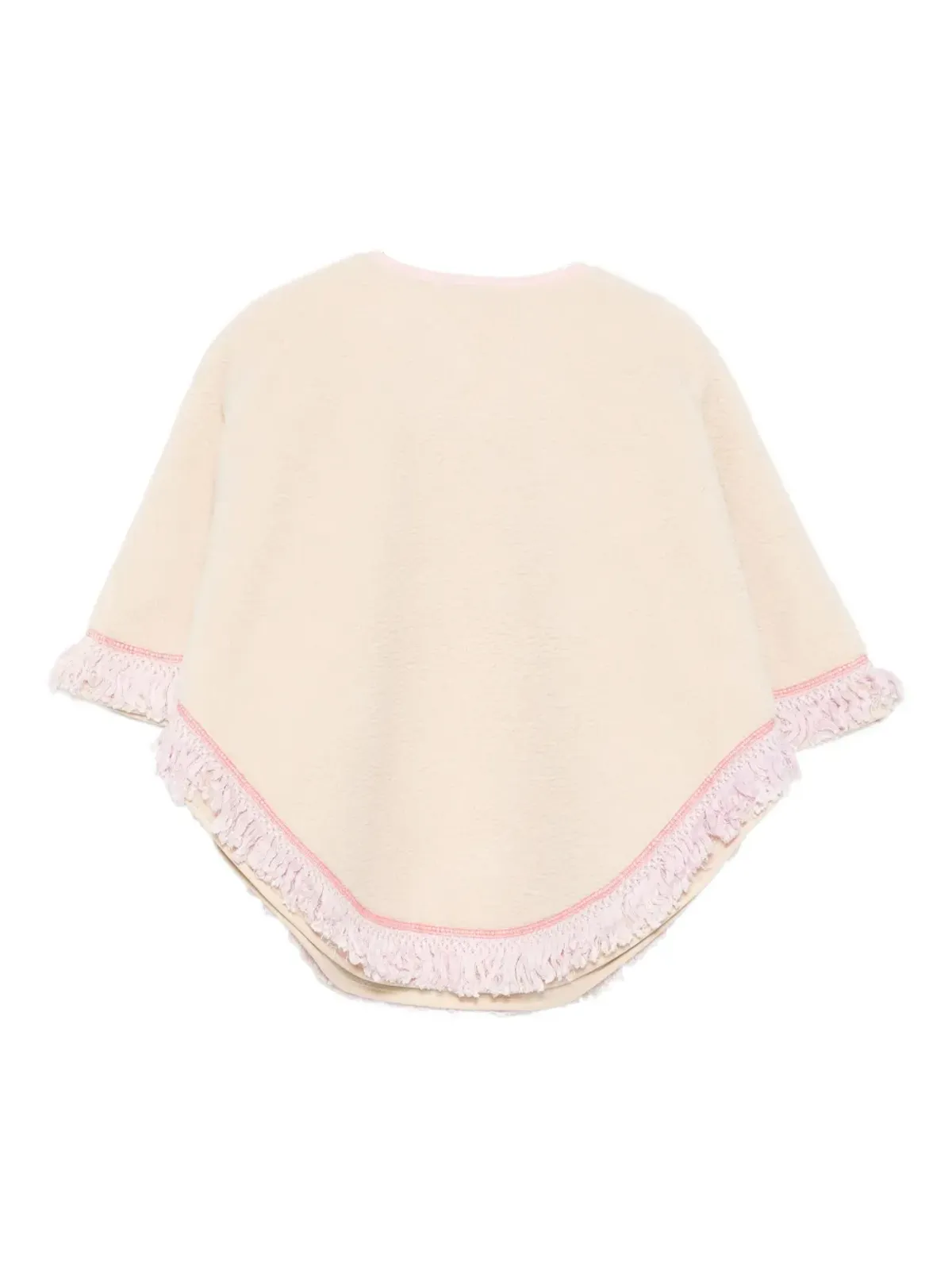 Stella McCartney Kids 鳥刺繍フリンジポンチョ - 画像2