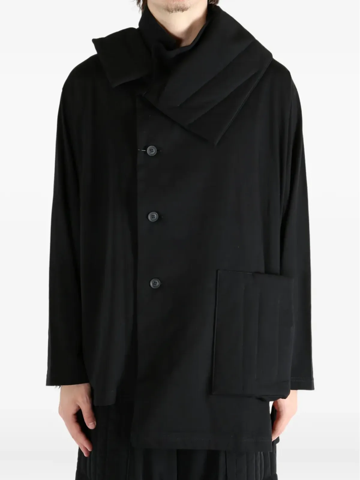 Yohji Yamamoto キルテッドパネルドコート - 画像3