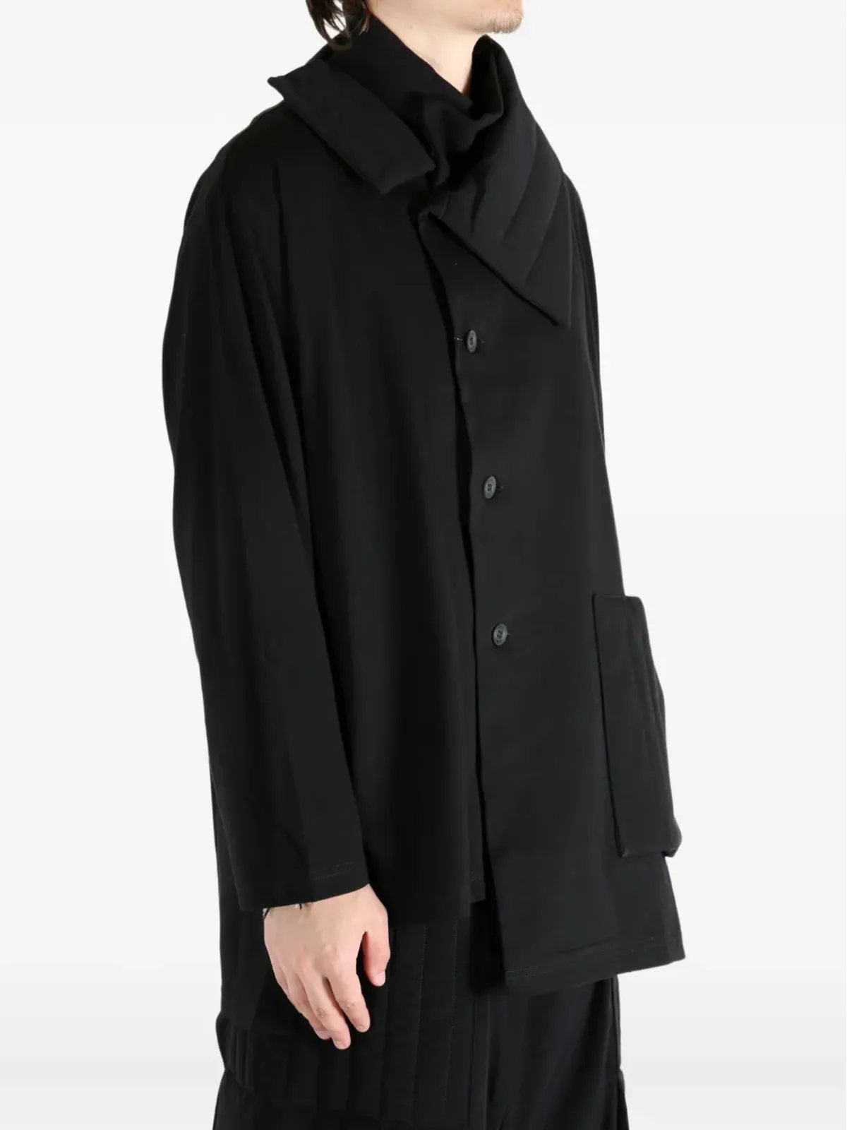 Yohji Yamamoto キルテッドパネルドコート - 画像4