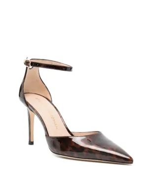 Stuart Weitzman ヒョウ柄アンクルストラップパンプス（ブラウン） - サムネイル2