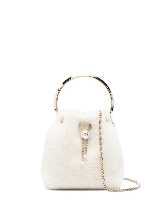 Jimmy Choo Jimmy Choo ボンボン パール付きリングハンドル ミニバッグの商品画像