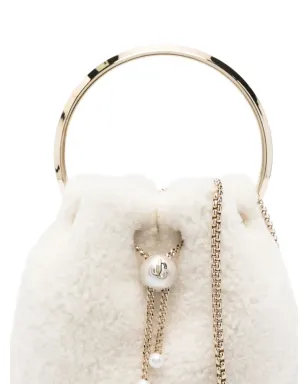 Jimmy Choo ボンボン パール付きリングハンドル ミニバッグ - サムネイル4