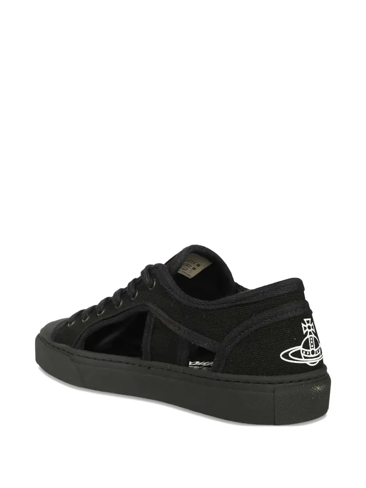 Vivienne Westwood カットアウトキャンバススニーカー ブラック - 画像3