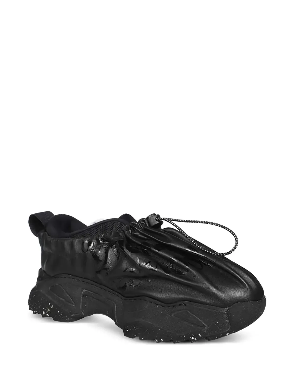 Vivienne Westwood ドローストリング レザー スニーカー - ブラック - 画像2