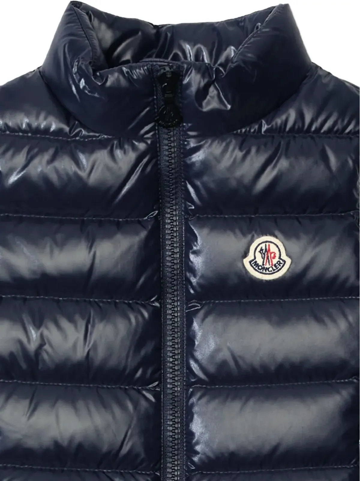Moncler Enfant キルテッドシェルベスト ブルー - 画像3